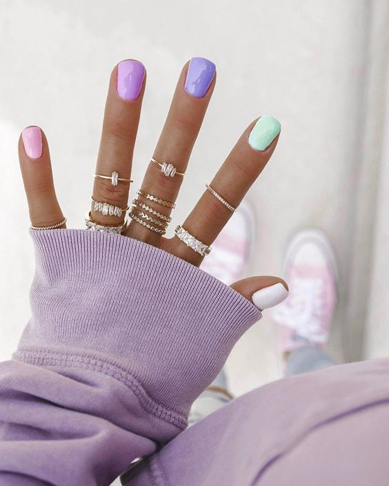 Playful mix-and-match nail designs